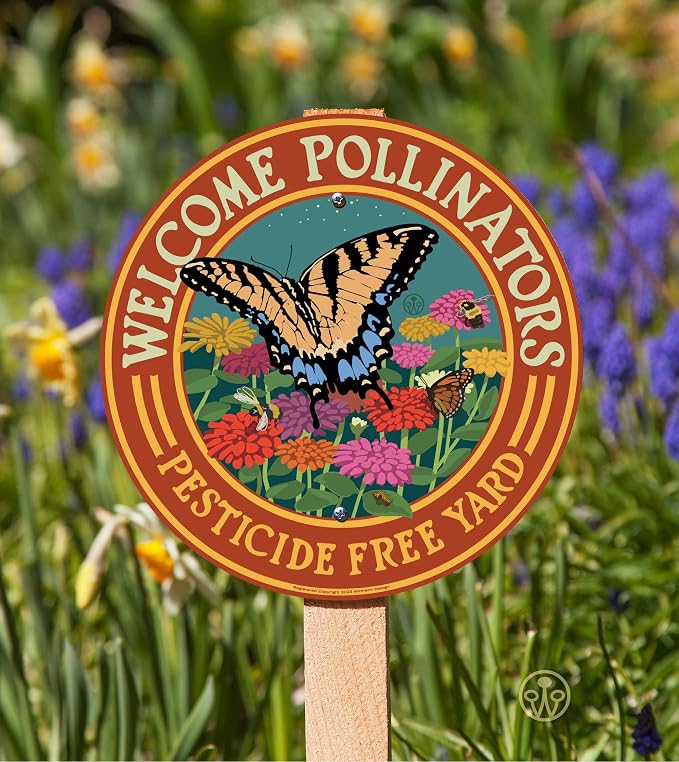 Welcome Pollinators -Swallowtail- Garden Sign