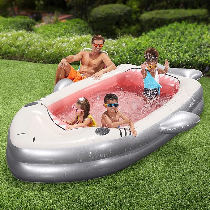 Funsicle 10 ft Long Big Jaws Inflatable Pool