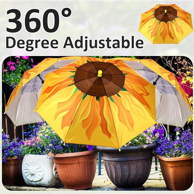 Plant Umbrellas for Outdoor Plants, Large Garden Plant Umbrella Shade Upgraded Adjustable Angle Height for Potted Plants Garden Beds