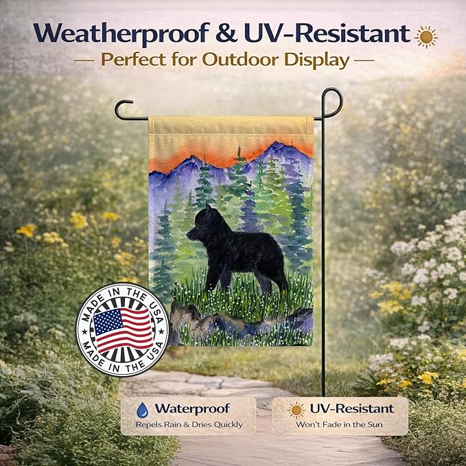 Caroline's Treasures SS8231GF Schipperke Garden Flag Mailbox Flag Decorative Yard Flag Banner Outside Patio Artwork Yard Flower Beds, Garden Size, Multicolor
