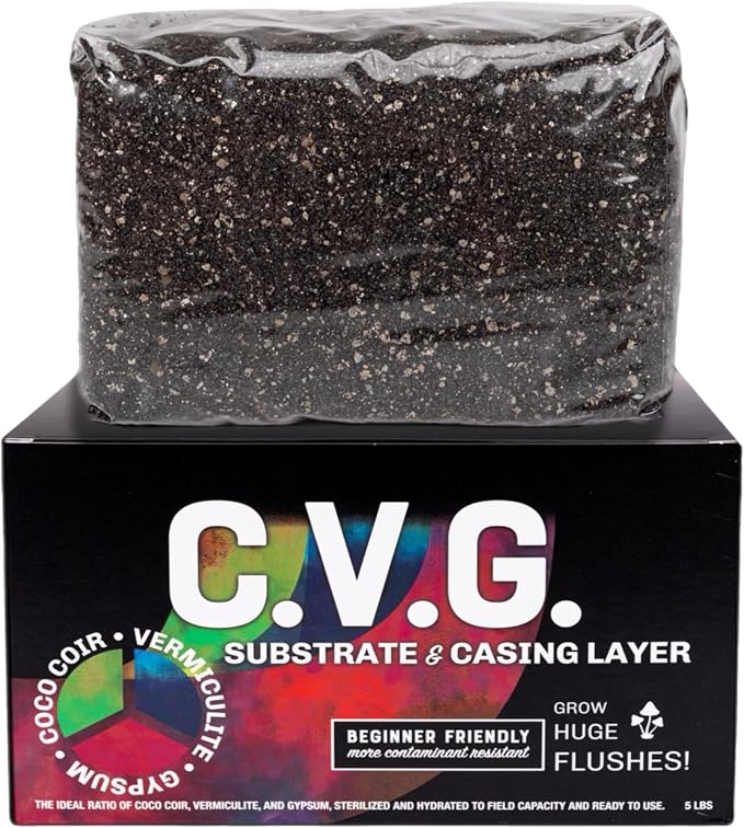 North Spore 'Boomr Bin' Monotub & CVG Mushroom Grow Kit | Complete Mushroom Growing Kit with CVG Bulk Substrate for Dung-loving Species, Just Add Spores, Beginner-friendly