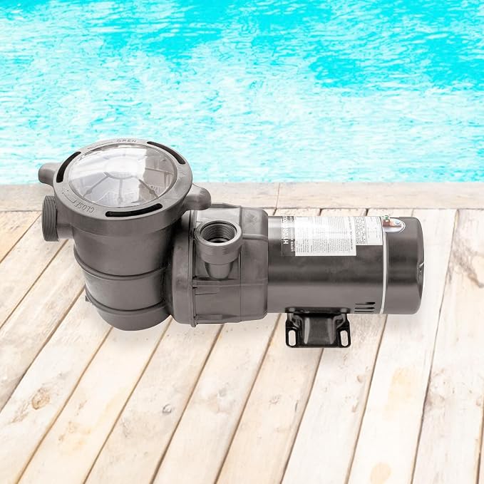 SWIMLINE HYDROTOOLS Above-Ground Pool Motor Pump, Hydro-Flo 1 HP w/ 5280 GPH, Vertical | Above-ground Pool Pump, 1.0 HP, 5, 280 GPH, Vertical Discharge, Strainer Basket, 115V, Single-speed, Quiet, DOE-certified