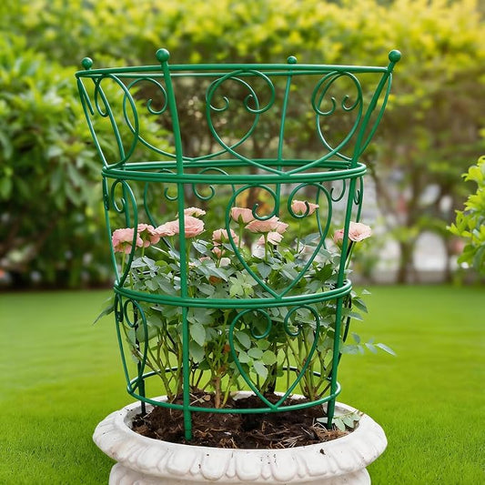 24.6" Peony Support Heavy Duty Garden Cage for Peonies, Dahlias & Hydrangeas - Durable Metal Plant Support for Outdoor Garden Flowers & Landscape Decoration | Easy Installation for Gardeners