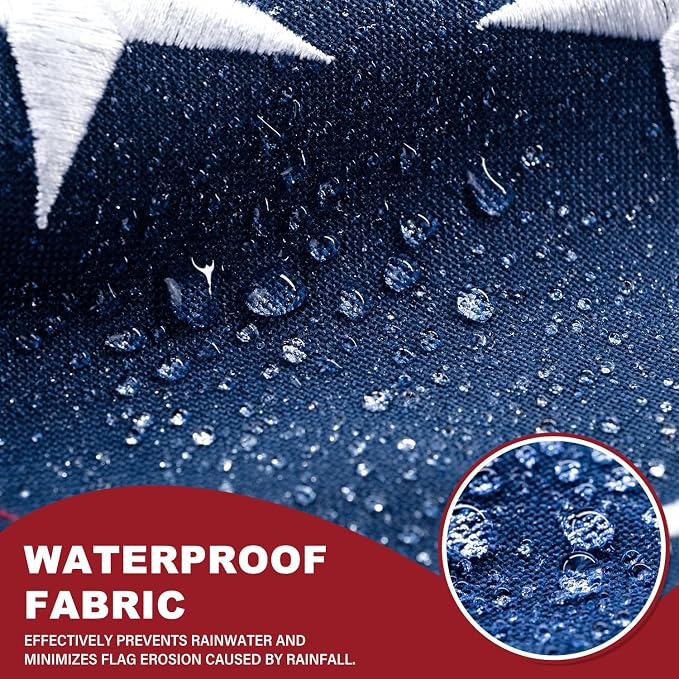 American Flag 5x8 ft for Outside, Tearproof Super Tough Series, Heavy Duty Spun Polyester, All Weather Large US Flag High Wind with Embroidered Stars, Brass Grommets, Ultra Durable USA Flags for Outdoor
