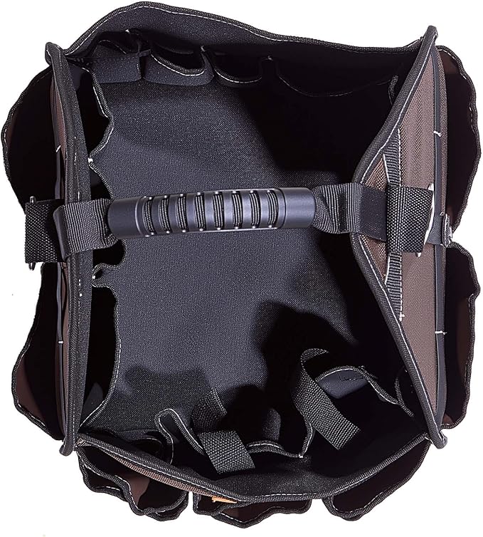 VEVOR Tool Bag, 13 Inch, 45-Pocket Open Top Tool Tote, Electrical Maintenance Toolbox Organizer Storage with Handle, Adjustable Shoulder Strap, Portable Toolbag, for Professionals DIY & Jobsite Use