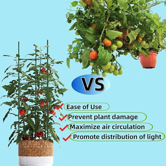36PCS Plant Stake Arms for Tomato Cage，Expandable 11.8" Plant Supports Trellis Connector Clips for 11mm Garden Plants Stakes Stand Outdoor/Indoor