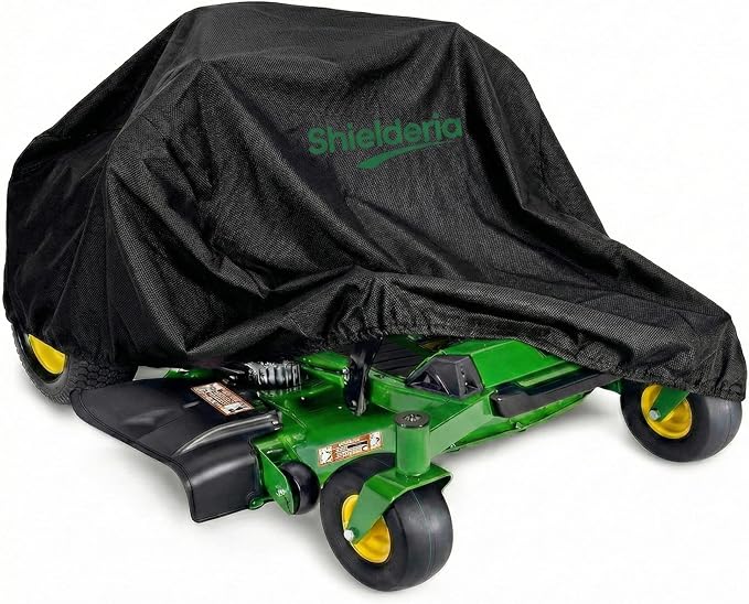 Zero Turn Mower Cover - Heavy Duty 600D Oxford Waterproof Lawn Mower Cover for All-Weather Outdoor Storage, Fits John Deere, Greenworks, EGO, Toro, Craftsman, Husqvarna, Honda & More