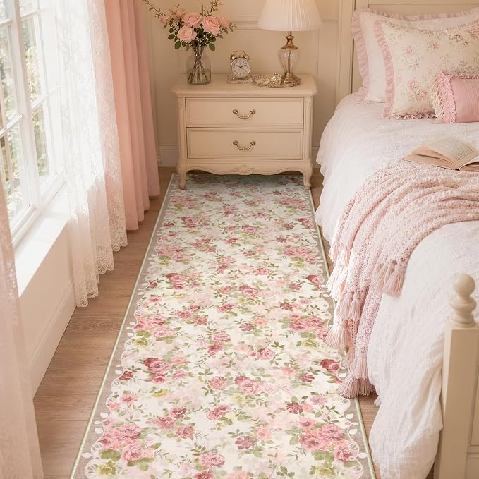 Lahome Runner Rug for Bedroom 2x8 Kitchen Runner, Low Pile Ultra-Thin Carpet