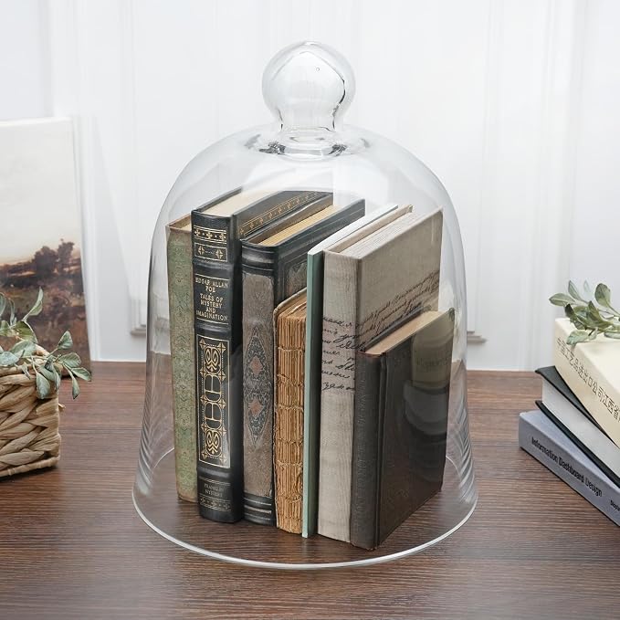 Plymor 10" x 13" Bell Jar Glass Display Dome Cloche (Interior Size 9.5" x 10.5")