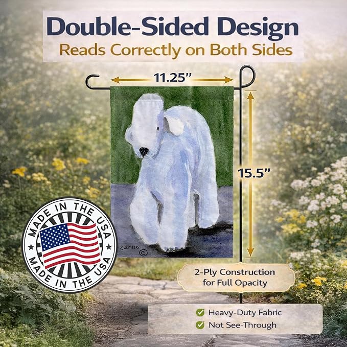 Caroline's Treasures SS8683GF Bedlington Terrier Garden Flag Mailbox Flag Decorative Yard Flag Banner Outside Patio Artwork Yard Flower Beds, Garden Size, Multicolor