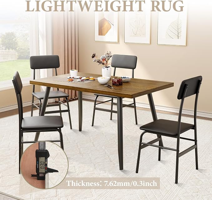 Area Rug Living Room Rugs 8x10 - Large Soft Boho Geometric Rug, Non-Slip Foldable Washable Rugs Non Shedding Morden Indoor Floor Carpet for Living Bedroom Office Dining Room(Modern Beige,8'x10')