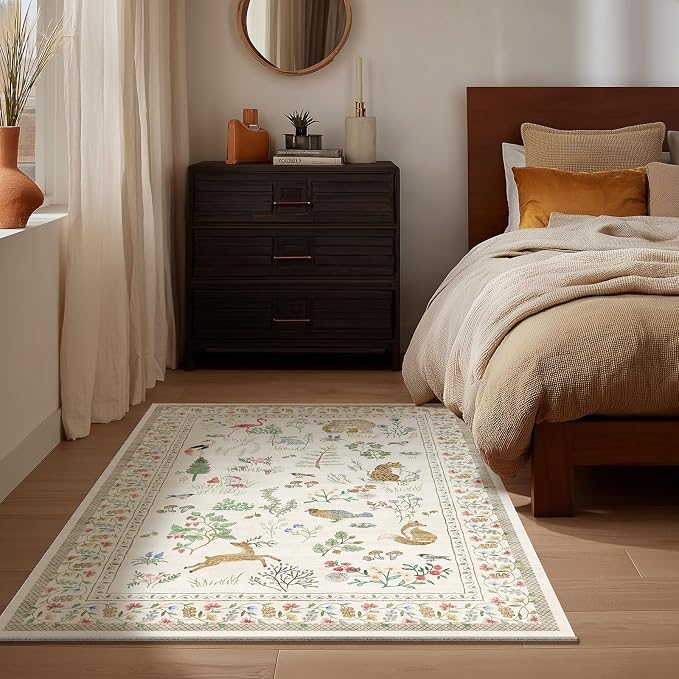 Machine Washable Throw Rugs for Entryway: Door Mat Indoor Entrance 2x3 Rug Small Area Rug Non-Slip Low Pile Kitchen Rugs for Entrance Front Door Indoor Entry Bedside Living Room