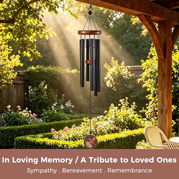 Memorial Wind Chimes for Outside, 36 Inch Sympathy Wind Chime Deep Tone, Outdoor Windchime for Garden Patio Yard Porch, Bereavement Gift for Mom Grandma Friends