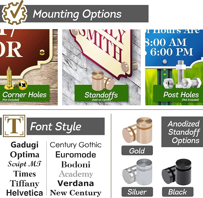 Custom Sign, Customized for Outdoor/Indoor Use, Personalized Designer Style Sign, 8x12 Inch, 24 Colors, Rust-Free Thick AlumaBond - Made by: My Sign Center, USA (Florolex II - Flood)