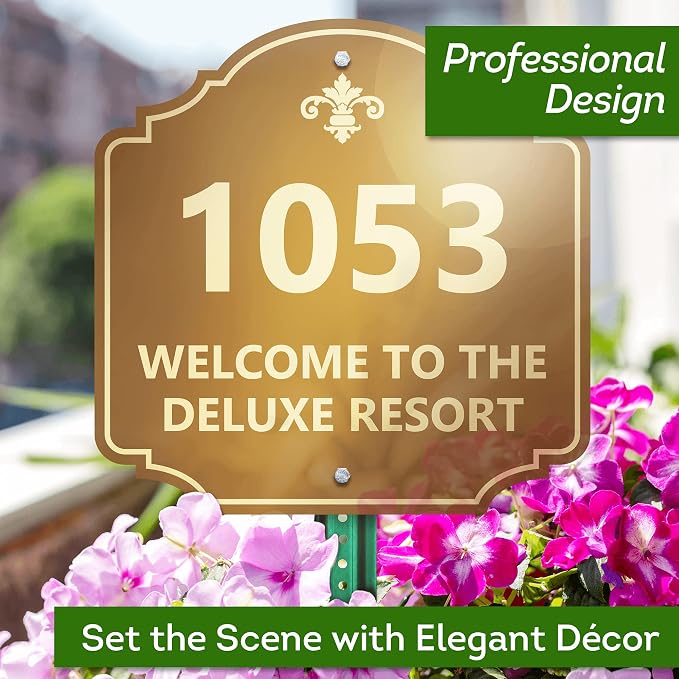 Custom Sign, Customized for Outdoor/Indoor Use, Personalized Designer Style Sign, 18x18 Inch, 24 Colors, Rust-Free Thick AlumaBond - Made by: My Sign Center, USA (Florolex II - Contour)