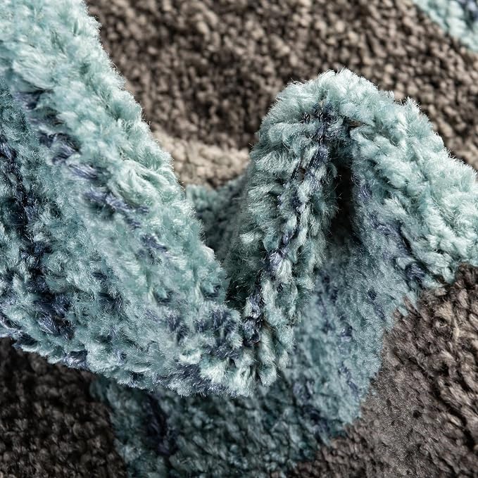 Unique Loom Autumn Collection Area Rug - Providence (2' 7" x 10' Runner, Blue Gray/ Light Brown)