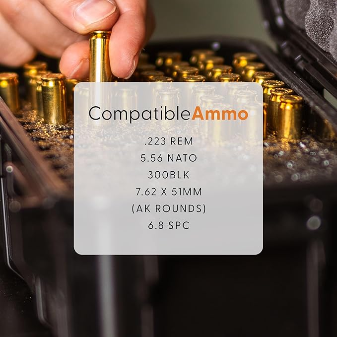 Evergreen Rifle Ammo Cases - Multiple Options - Compatible with 223, 5.56, 300 BLK, 7.62/43 Win, 6.5 Creedmoor, 30-06 / 12GA, 16GA, 20GA / 7.62, 30-06, 308 Win / 338 Lapua