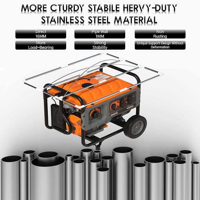 Generator Covers While Running, With Stainless Steel Bracket, Best Portable Universal Waterproof Heavy-duty Inverter Generator Tent Case, Suitable for Westinghouse, Champion, Firman, Predator, Hongda