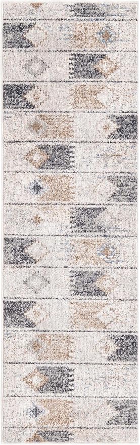 Unique Loom Eco Southwestern Collection Area Rug - Ely (Runner 2' 0" x 6' 0", Ivory/Black)