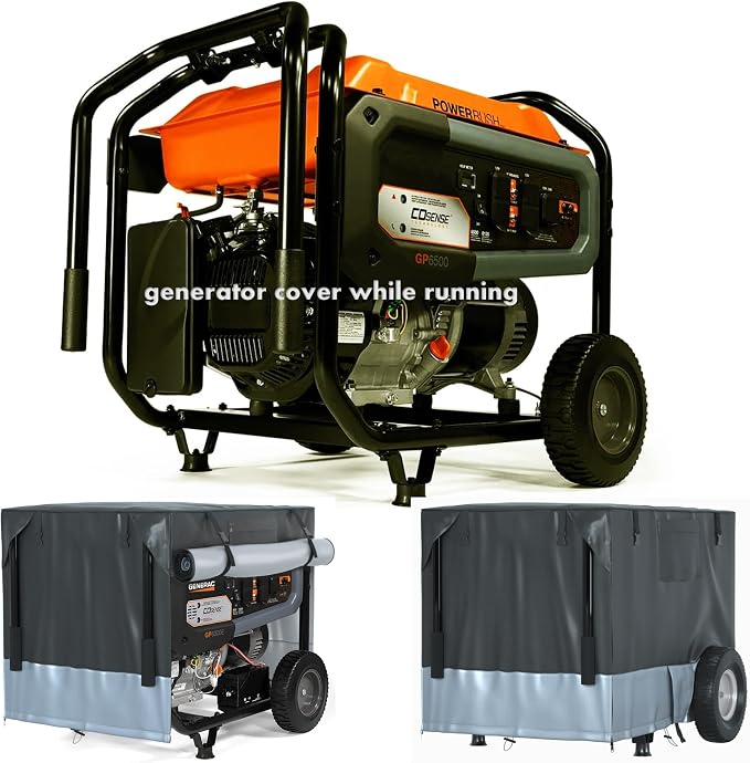 Generator Running Cover, Compatible with Generac XT8500EFI, GP3600, and Similar Size Generators - Can Be Used While Running