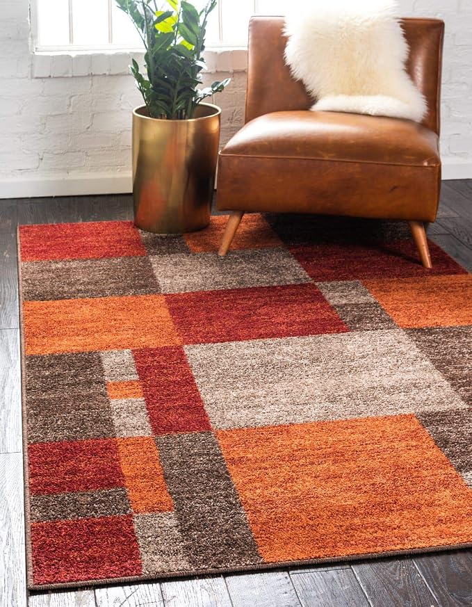 Unique Loom Autumn Collection Area Rug - Providence (7' 10" x 10' Rectangle, Multi/ Beige)