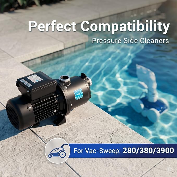 Pool Booster Pump 3/4 HP for Pressure Pool Cleaners PB460 180-480, EC-LA01N, OEM Booster Pump 3/4 HP, 115V or 230V, 60PSI, Energy Star Specification - Black