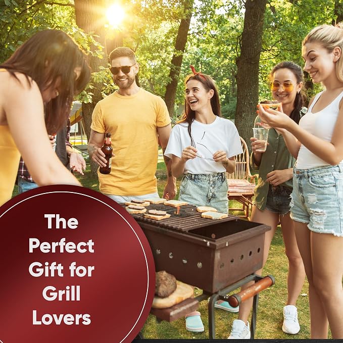 Grill Accessories Kit, BBQ Grill Set, Stainless Steel Grilling Accessories for Outdoor Grill, Spatula, Fork, Brush & BBQ Tongs (4 Pieces)