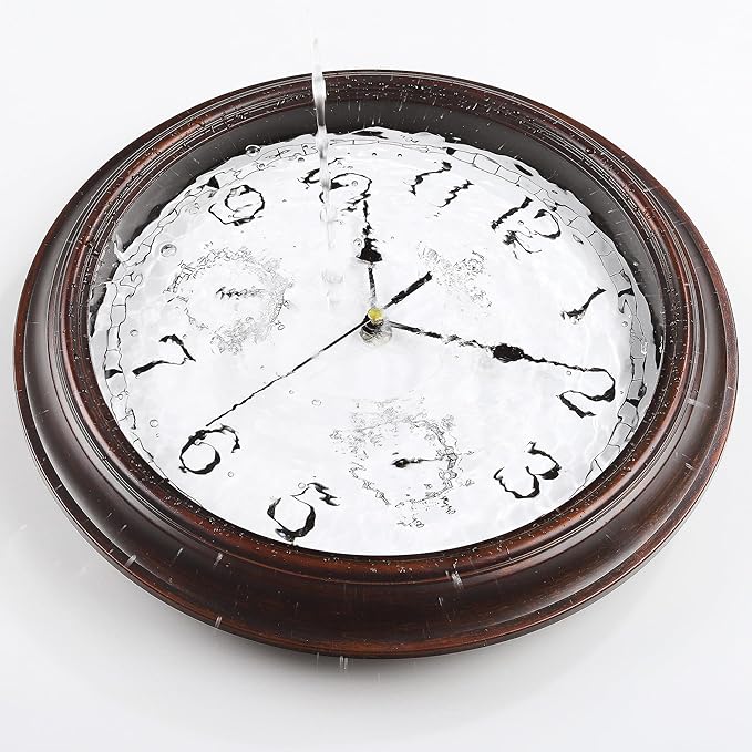 Lafocuse 12 Inch Outdoor Clocks Waterproof for Patio Pool Bathroom | With Thermometer Combo and Hygrometer, Vintage Rustic Weather Outside Clock for Garden Garage Porch Kitchen, Silent, Accurate