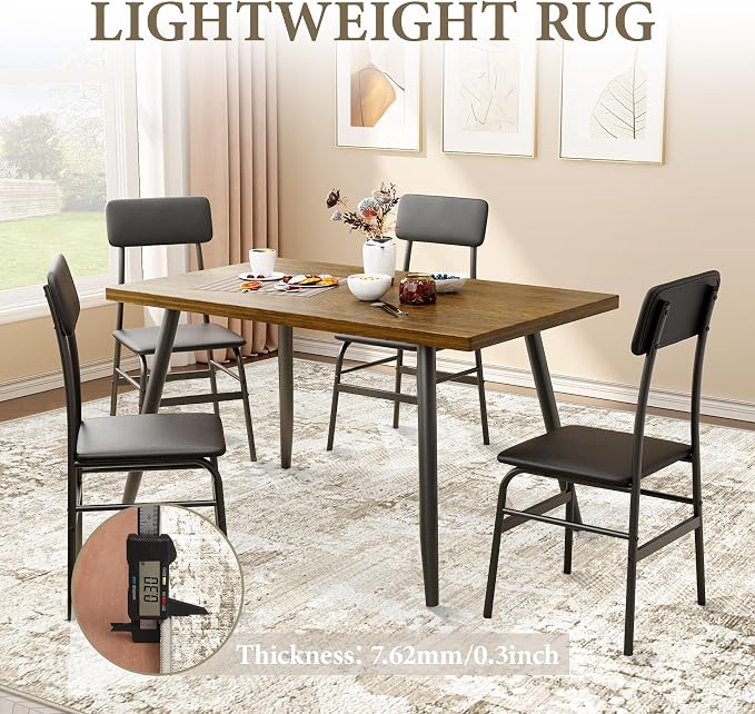 Area Rug Living Room Rugs 8x10 - Large Soft Boho Geometric Rug, Non-Slip Foldable Washable Rugs Non Shedding Morden Indoor Floor Carpet for Living Bedroom Office Dining Room(Neutral Beige, 8'x10')