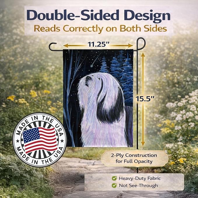 Caroline's Treasures SS8348GF Tibetan Terrier Garden Flag Mailbox Flag Decorative Yard Flag Banner Outside Patio Artwork Yard Flower Beds, Garden Size, Multicolor