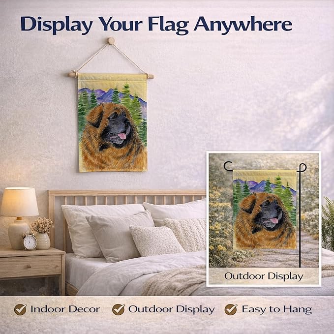 Caroline's Treasures SS8202GF Leonberger Garden Flag Mailbox Flag Decorative Yard Flag Banner Outside Patio Artwork Yard Flower Beds, Garden Size, Multicolor