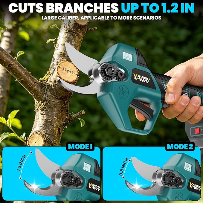 2-In-1 Electric Pruning Shears Set Compatible with Makta 18V Battery, 6.9FT Adjustable Pole Pruner with 1.2" Cut Brushless Electric Branch Cutter for Gardening & Tree Trimmer (No Battery)