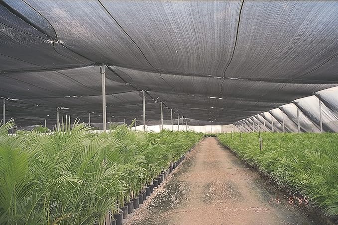 Agfabric 40% Shade Cloth 10X 50ft Sun Shade Fabric Sunblock Shade Cloth Cover with Clips for Plants, Black