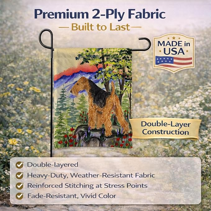 Caroline's Treasures SS8228GF Lakeland Terrier Garden Flag Mailbox Flag Decorative Yard Flag Banner Outside Patio Artwork Yard Flower Beds, Garden Size, Multicolor