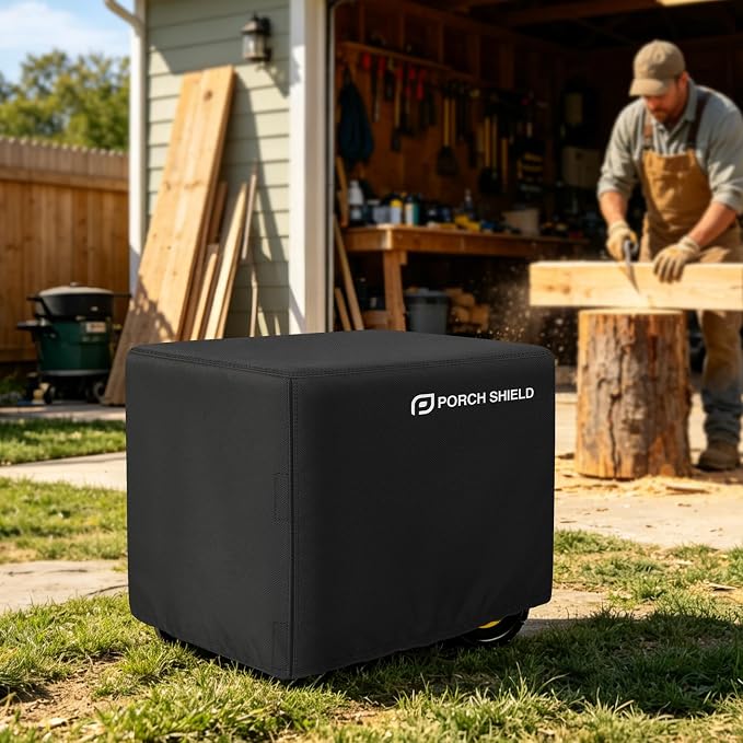 Porch Shield Waterproof Universal Generator Cover 24 x 18 x 18 inch - for Most Generators 3000-4500 Watt, Black