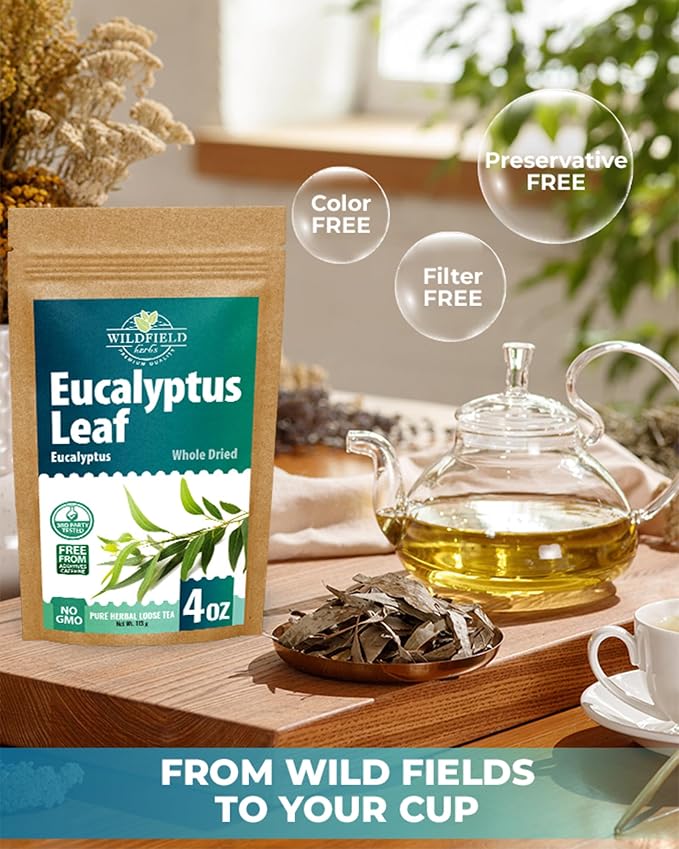 4 oz Dried Eucalypt Leaves Dry Herbal Tea (Eucalyptus) 113g Long Big Eucalyptus Leaf Herb Hojas De Eucalipto