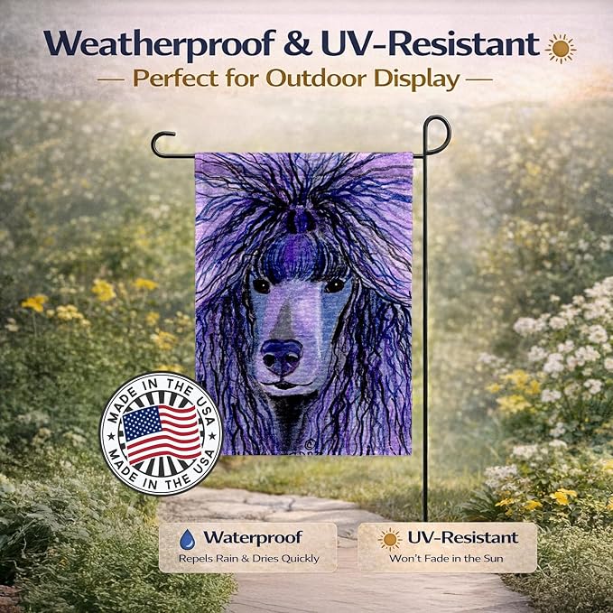 Caroline's Treasures SS8800GF Poodle Garden Flag Mailbox Flag Decorative Yard Flag Banner Outside Patio Artwork Yard Flower Beds, Garden Size, Multicolor