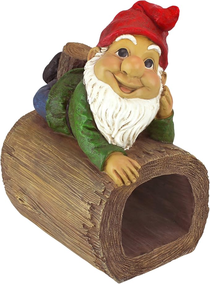 Design Toscano Stormy the Gnome Gutter Guardian Downspout Statue