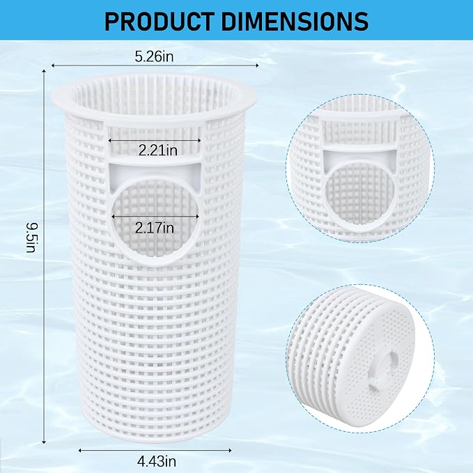 NyxVeil R0480100 for Jandy Pool Pump Filter Basket | Compatible with Jandy FloPro FHPM FHPF pumps, anti-corrosion, sturdy strainer trap for daily pool filtration