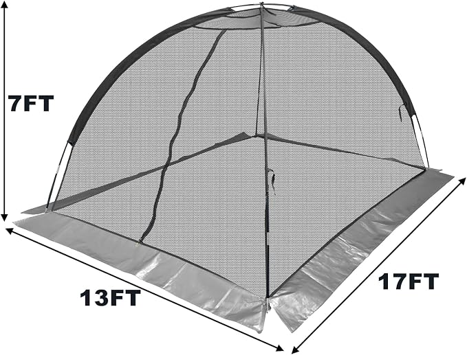 Pond Cover Dome: Protective Netting Tent for Outdoor Fish Koi Ponds Garden Leaves Vegetable Plant Care Use 13X17FT