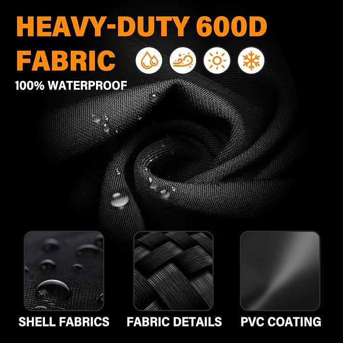 Generator Cover 26”L x 20”W x 20”H, Fits Most 3000-5000W Generators, Heavy-Duty Waterproof Oxford Fabric, Windproof with Zipper Closure for Outdoor Protection