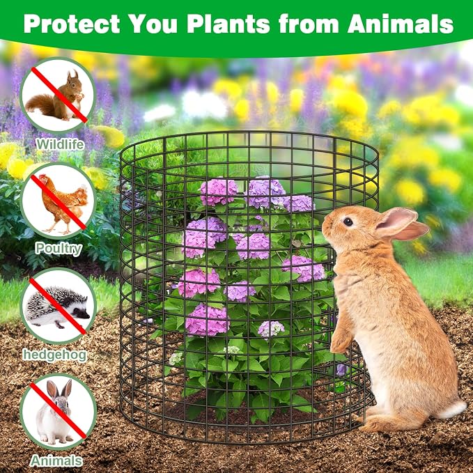 10 Pcs 11.8"x 11.8"/11.8"x 19.6" Available Chicken Wire Cloches for Plants, Plant Protector from Animal, Garden Covers Netting Iron Wire Mesh to Protect Plants Vegetables from Rabbit Squirrel Chicken