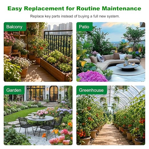 Replacement Accessories for Solar Drip Irrigation System, Anti-Siphon Valve, Gold-Plated Water Level Sensor Wire & Filter for Automatic Plant Watering Kit, Not a Complete Kit
