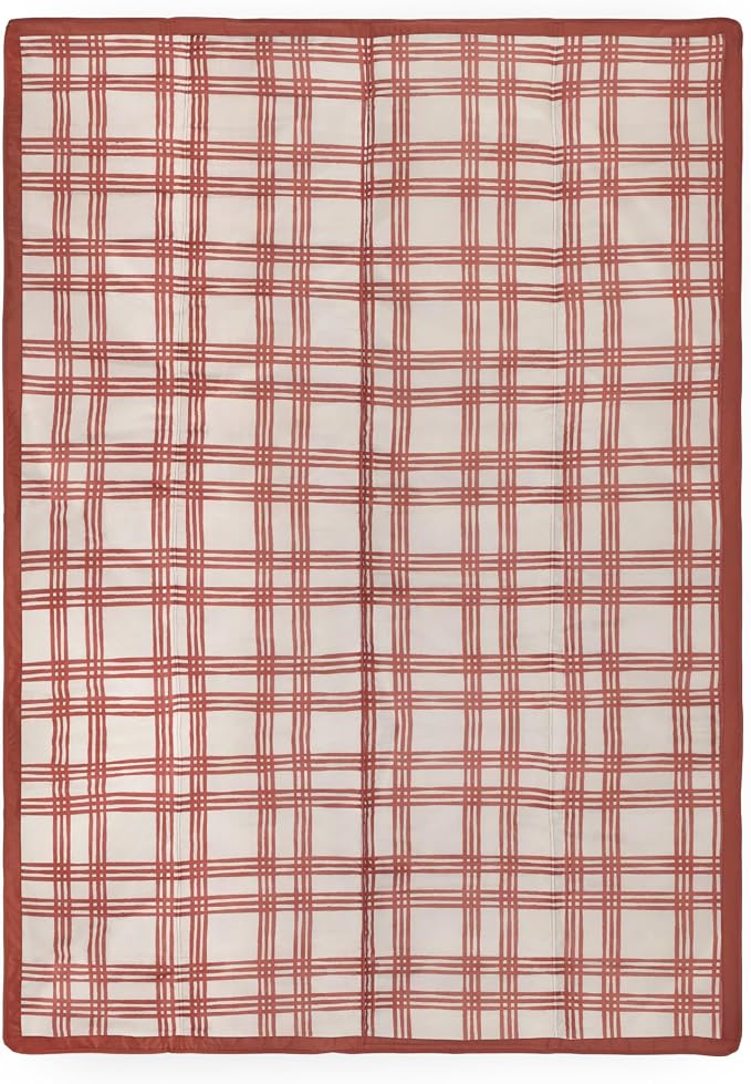 Little Unicorn 5'x7' Outdoor Family Picnic & Beach Blanket | Durable & Water-Resistant Fabric | Compact Fold & Easily Wipes Clean | Zipper Pocket (Picnic Plaid)