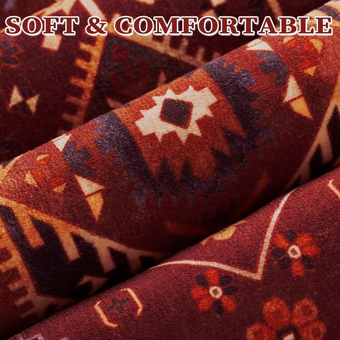SERISSA 2x3 Washable Non Slip Boho Small Area Rug for Entryway | Ultra Soft Vintage Oriental Carpet Low-Pile Rustic Red Gold Indoor Mat for Bedroom Kitchen Bathroom Entrance Floor