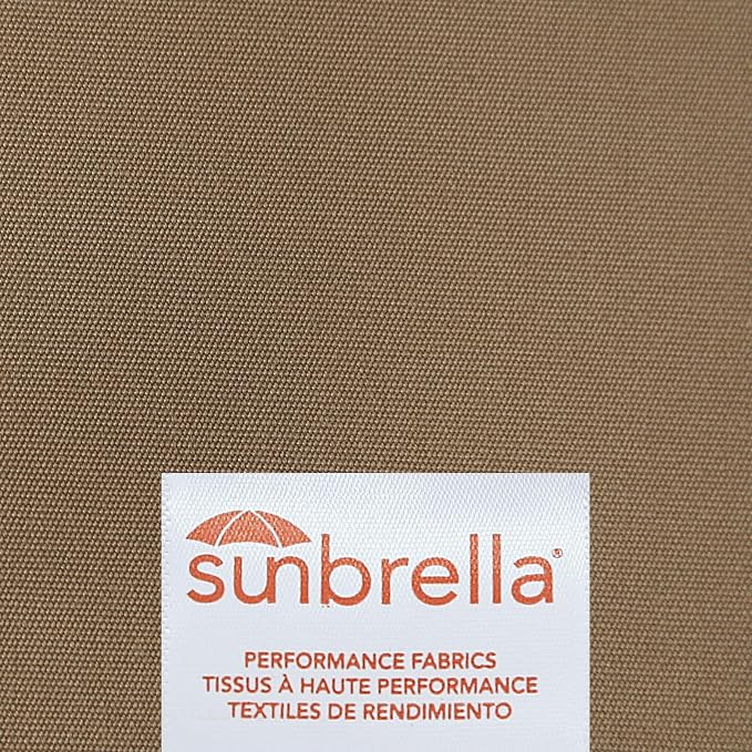 Sunbrella Outdoor Patio Chair Cushions 44x21x3.5 inch, Set of 2 Thicken Comfy Cushions for Rocker Non Slip Fade Shield Water Repellent High Back with Ties, Canvas Camel