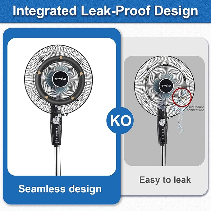 Fan Misting Kit. Fan Misters for Cooling Outdoor, Integrated Mister Ring for Outside with Water Valve, Misters for Outdoor Fan. Fit for Any Outdoor Fan. Durable, Seamless Fan Mister not Easy to Leak