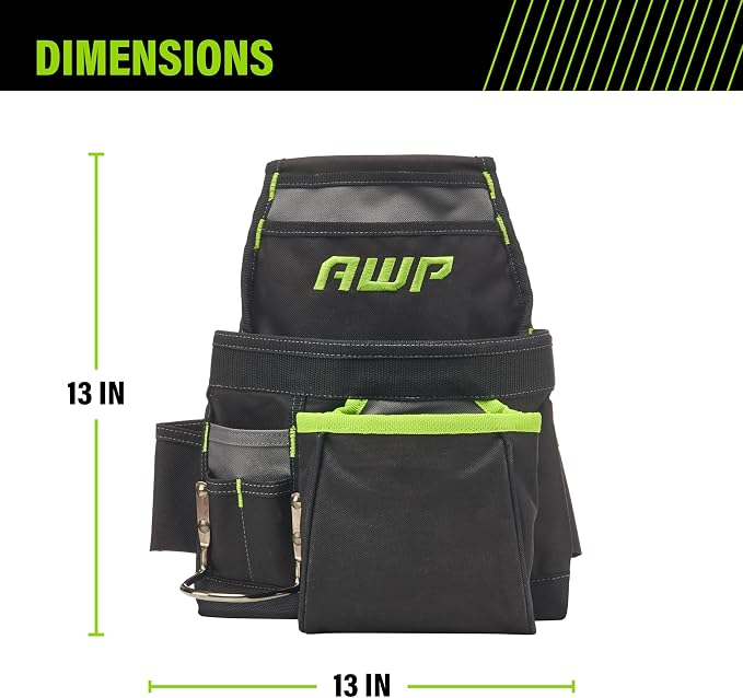 AWP Tool Pouch, Electrician Tool Pouch, Premium, Professional Multi-Pocket Organizer