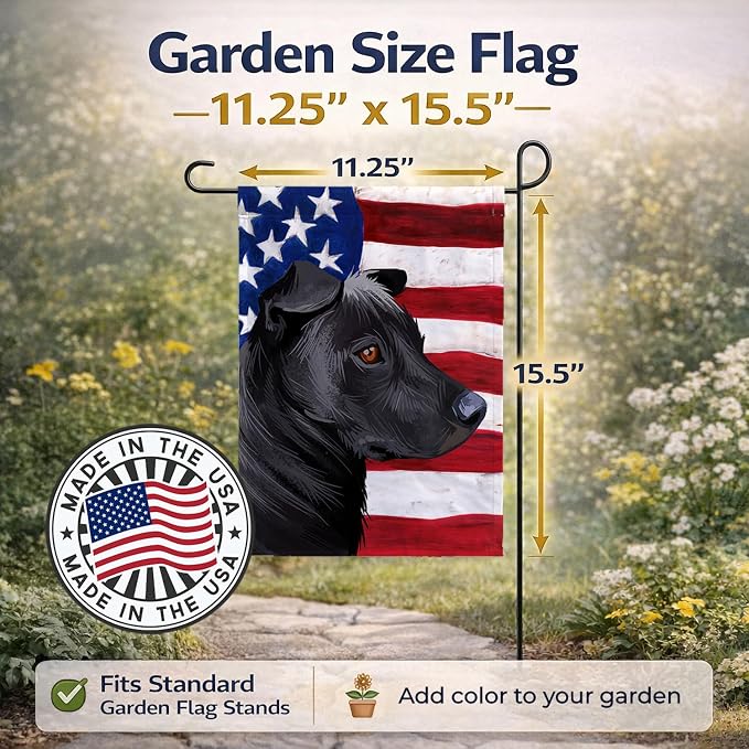 Caroline's Treasures CK6644GF Phu Quoc Ridgeback Dog American Flag Garden Flag Mailbox Flag Decorative Yard Flag Banner Outside Patio Artwork Yard Flower Beds, Garden Size, Multicolor