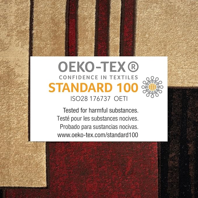 Home Dynamix Tribeca Mason Contemporary Geometric Area Rug, Brown/Red, 7'10"x10'6"